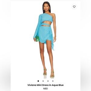 Revolve Viviana Mini Dress in Aqua Blue
NBD size small